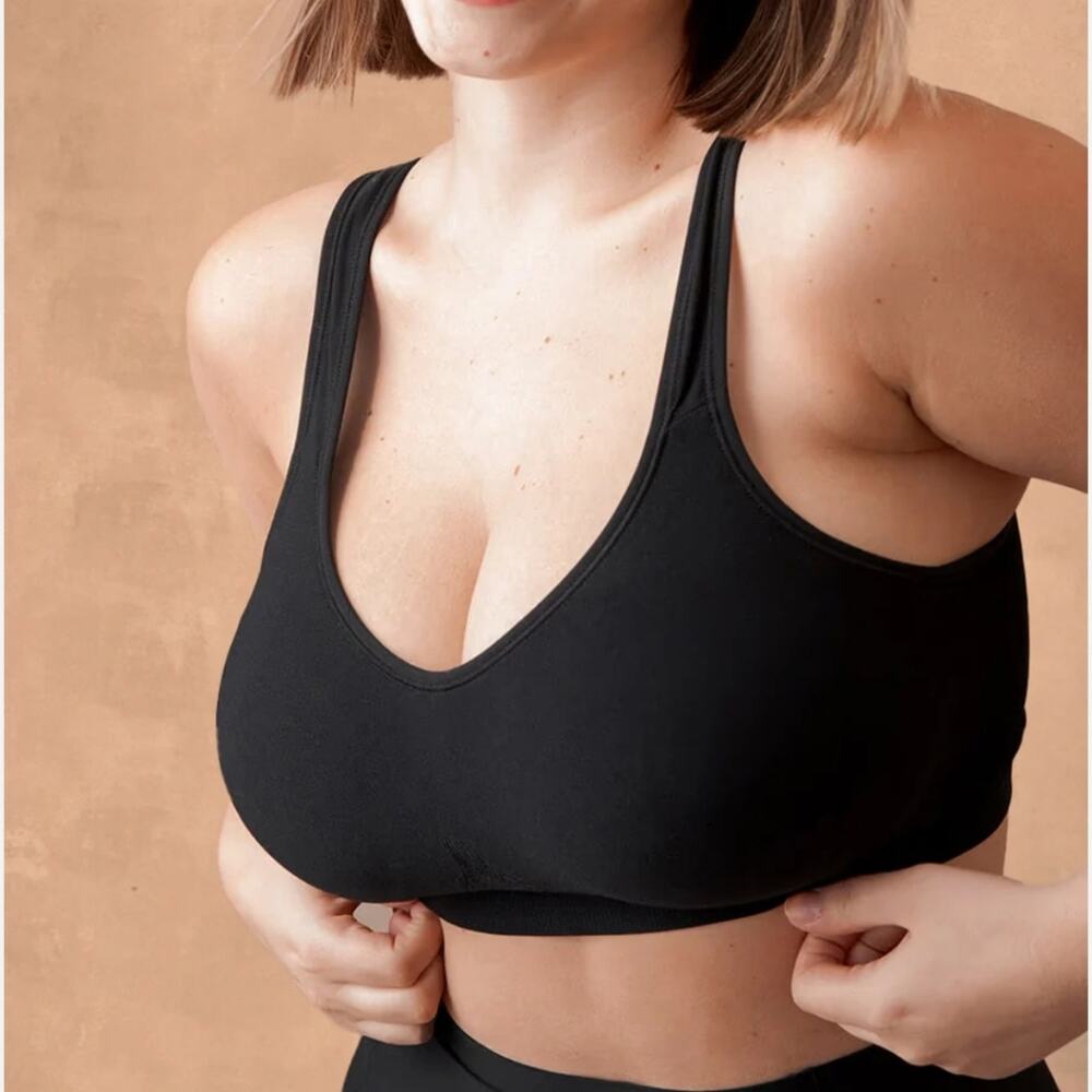 Truekind Daily Comfort Wireless Shaper Bra - Black Seamless Medium - NEW - Picture 3 of 15